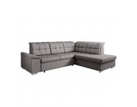 Rohová sedačka s rozkladom a úložným priestorom Oreo Roh P - hnedosivá