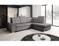 Rohová sedačka s rozkladom a úložným priestorom Oreo Roh P - hnedosivá
