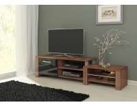 TV stolík Orion - slivka / čierny lesk