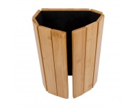 Drevená podložka na sedačku Osen - prírodná / čierna