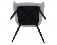 Jedálenské kreslo Oskor - svetlosivá / čierna