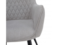 Jedálenské kreslo Oskor - svetlosivá / čierna