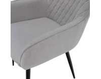 Jedálenské kreslo Oskor - svetlosivá / čierna