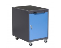 Mobilný kontajner k pracovnému stolu na kolieskach P1 - grafit / modrá