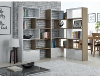 Univerzálny regál Paco - biela / latte