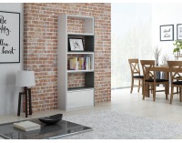 Univerzálny regál Paco - biela / sivá