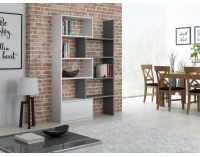 Univerzálny regál Paco - biela / sivá