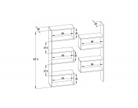 Univerzálny regál Paco - biela / sivá