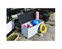 Záhradná truhlica Padmo - biela / čierna