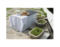 Záhradná truhlica Padmo - biela / čierna