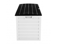 Záhradná truhlica Padmo - biela / čierna