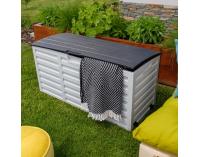 Záhradná truhlica Padmo - biela / čierna