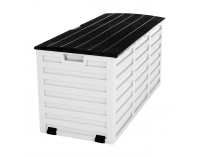 Záhradná truhlica Padmo - biela / čierna