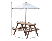 Drevený detský záhradný set Pady - hnedá / béžová