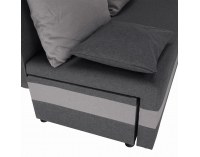 Rohová sedačka s rozkladom Pagi Roh Uni L/P - sivá / svetlosivá