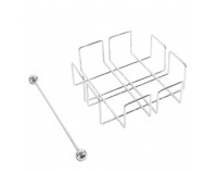 Stojan na servítky Palino - strieborná