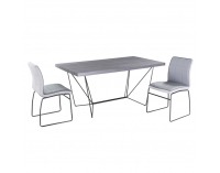 Jedálenský stôl Palmer - sivá / čierna