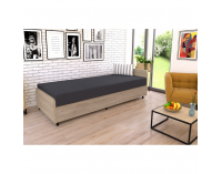 Jednolôžková posteľ (váľanda) s úložným priestorom Pamir - dub sonoma / sivá