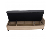 Jednolôžková posteľ (váľanda) s úložným priestorom Pamir - dub sonoma / sivá