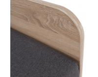 Jednolôžková posteľ (váľanda) s úložným priestorom Pamir - dub sonoma / sivá