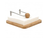 Stojan na servítky Papino - hnedá / strieborná