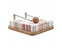 Stojan na servítky Papino - hnedá / strieborná