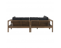 Záhradný nábytok Parag - hnedá / tmavosivá