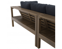 Záhradný nábytok Parag - hnedá / tmavosivá