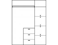 Šatníková skriňa Paris 150/60 3D - jelša