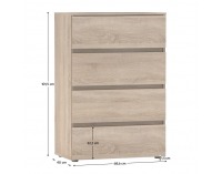 Zásuvková komoda Parmad - dub sonoma