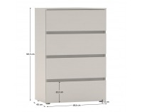 Zásuvková komoda Parmad - kašmír