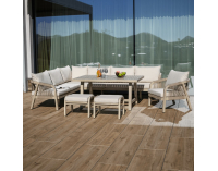 Záhradný nábytok Parven - béžová / prírodná patina