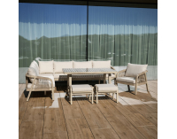 Záhradný nábytok Parven - béžová / prírodná patina