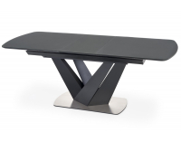 Rozkladací jedálenský stôl Patrizio - tmavosivá / čierna