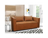 Rozkladacia pohovka s úložným priestorom Pegy - terakota