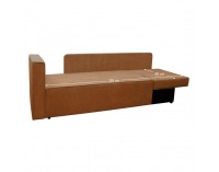 Rozkladacia pohovka s úložným priestorom Pegy - terakota