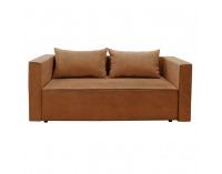 Rozkladacia pohovka s úložným priestorom Pegy - terakota