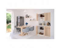 Šesťdverový kredenc Pelion New - biela / dub sonoma