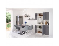 Šesťdverový kredenc Pelion New - biela / grafit