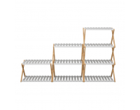 Policový regál Peoria Typ 3 - bambus / biela