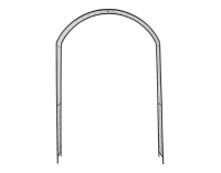 Záhradná oblúková pergola na kvety Perisa - čierna