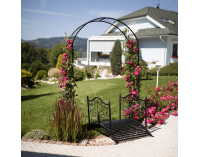 Záhradná oblúková pergola na kvety Perisa - čierna
