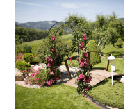 Záhradná oblúková pergola na kvety Perisa - čierna