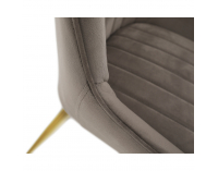 Jedálenská stolička Perlia - sivohnedá (taupe) / zlatá