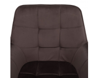 Jedálenské kreslo Petin - sivohnedá (Velvet) / čierna