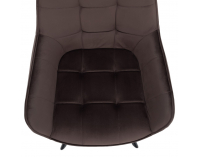 Jedálenské kreslo Petin - sivohnedá (Velvet) / čierna