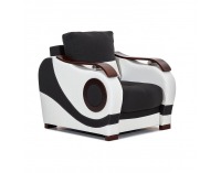 Kreslo Pietro 1F - čierna / biela