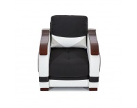 Kreslo Pietro 1F - čierna / biela