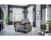 Kreslo Pietro 1F - svetlosivá / sivá