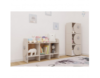 Horizontálny regál Piga 1D - kašmír / dub craft zlatý / sivá